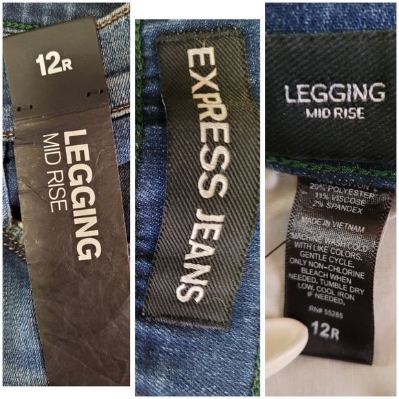 NWT Express Mid Rise Legging Jeans - Picture 4 of 4